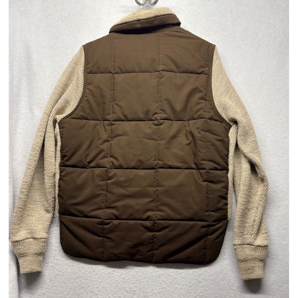 RefrigiWear Vintage Quilted Puffer Jacket Mens L  Brown Made in USA Sweater Slv - Picture 5 of 5